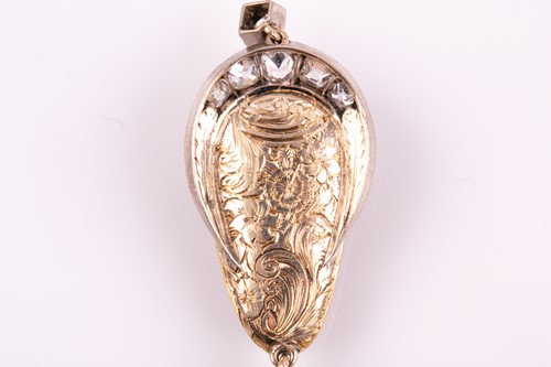 Lot 297 - A late Georgian / early Victorian pendant, set...