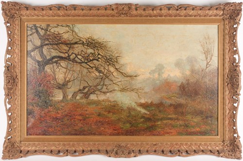 Lot 155 - Frank Bazeley (19th/20th century), an autumnal...