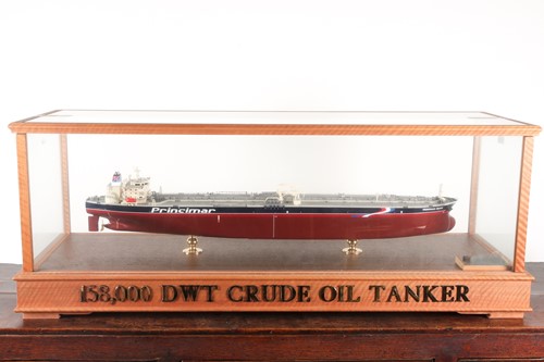 Lot 443 - A shipbuilders 1/300 scale model of the...