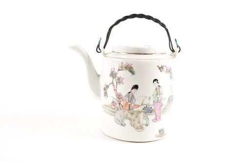 Lot 143 - A Chinese Famille rose porcelain teapot and...
