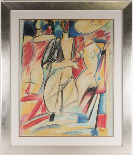 Lot 169 - 20th century school, Abstract of three nude...
