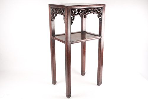 Lot 100 - A Chinese hongmu official tea table, 19th...