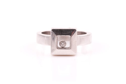 Lot 95 - A white metal and diamond ring, in the style...