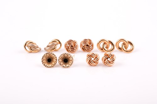 Lot 104 - Five various pairs of earrings, to include two...