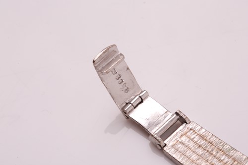 Lot 391 - A mid 20th century ladies white metal watch...