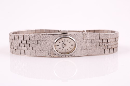 Lot 391 - A mid 20th century ladies white metal watch...