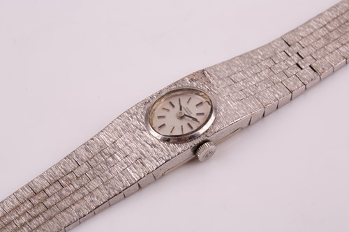 Lot 391 - A mid 20th century ladies white metal watch...