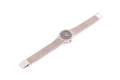 Lot 132 - A Bueche Girod ladies white metal watch, plain...
