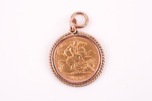 Lot 427 - An Edwardian half sovereign dated 1909, in...