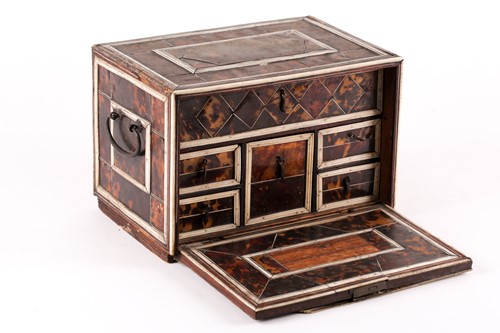 Lot 381 - A small Indo-Portuguese blonde tortoiseshell...