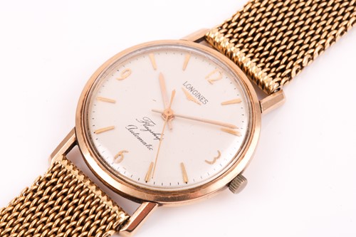 Lot 613 - A Longines gentleman's gold "Flagship...