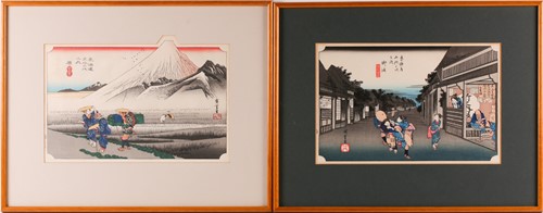 Lot 116 - Ando Hiroshige (1797 - 1858), 'Goyu, Tabibito...
