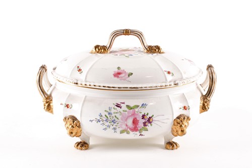 Lot 228 - A large Derby porcelain oval porcelain tureen...