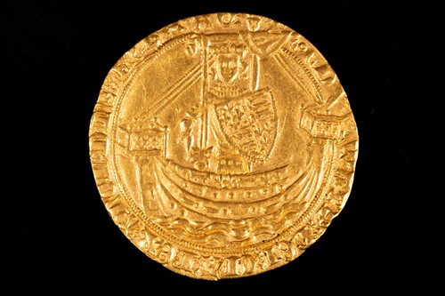 Lot 307 - British coins, Edward III noble, fourth...