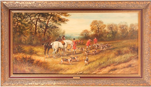 Lot 10 - Horst Baumgart (German b. 1932), Huntsmen,...