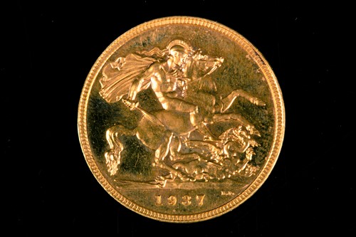 Lot 321 - British coins, George VI, Proof Sovereign,...