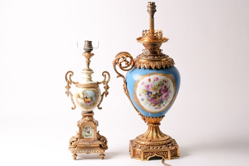 Lot 199 - A 19th century porcelain and ormolu mounted...