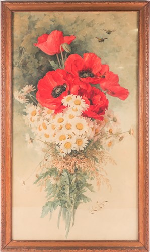 Lot 14 - Paul de Longpré (1855-1911) French, a still...
