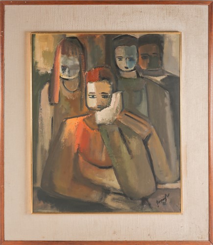 Lot 36 - Mid-century school, an abstract study...