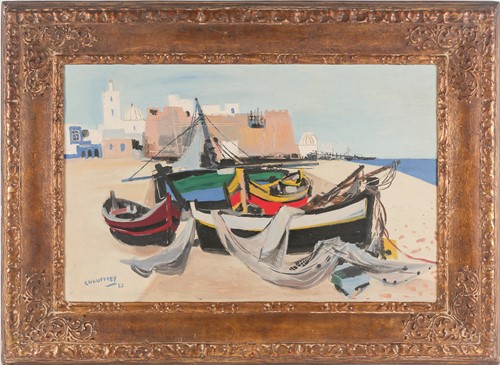 Lot 18 - Jean B Chauffrey (b.1911), 'La Plage...