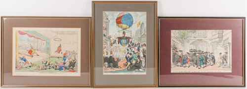 Lot 78 - A Georgian framed caricature after Thomas Tegg,...