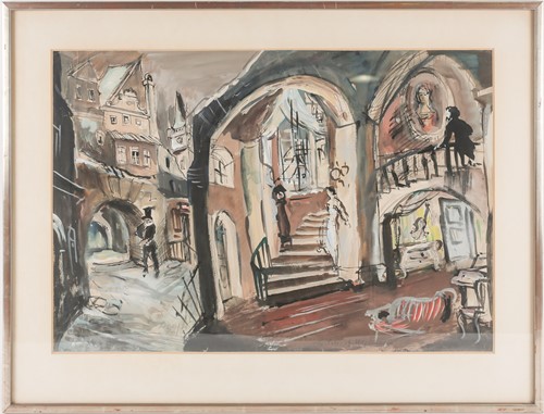 Lot 38 - Joseph Carl (1877-1937) Austrian, a stage set...