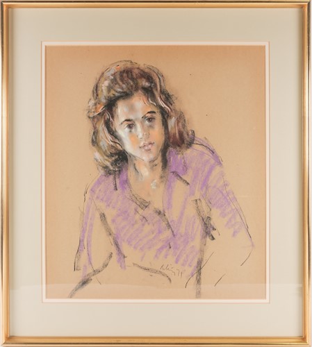 Lot 81 - Harold Riley (b.1934) British, 'Study of Mandy'...
