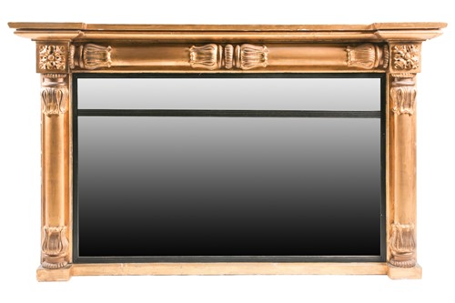 Lot 197A - A William IV inverted breakfront carved wood...