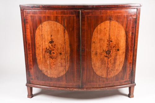 Lot 208 - A George III satinwood crossbanded mahogany...