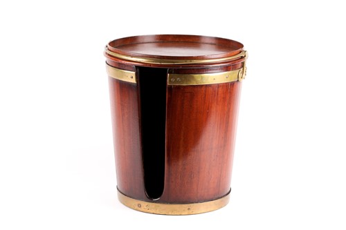 Lot 263 - A George III mahogany and brass bound plate...