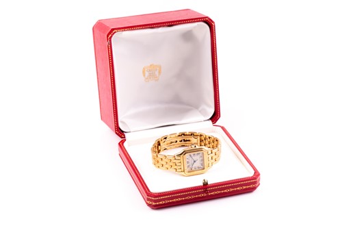 Lot 535 - An 18ct yellow gold Cartier Panthere ladies...