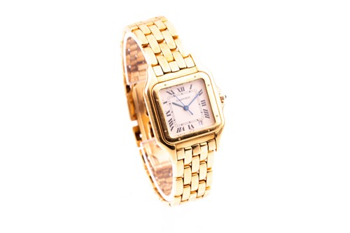 Lot 535 - An 18ct yellow gold Cartier Panthere ladies...