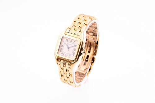 Lot 535 - An 18ct yellow gold Cartier Panthere ladies...