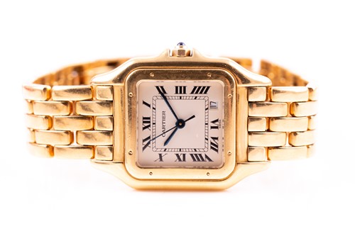 Lot 535 - An 18ct yellow gold Cartier Panthere ladies...