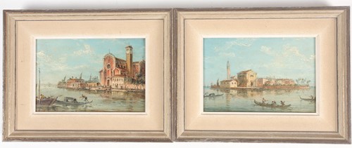 Lot 42 - Geules ? A pair of Venetian lagoon scapes...