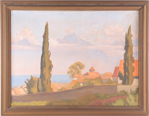 Lot 21 - Rene Martin (French, 1891 - 1977) 'Saint...
