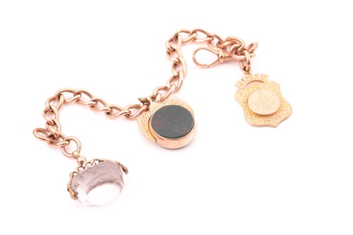 Lot 78 - A late 19th / early 20th century 9ct rose gold...