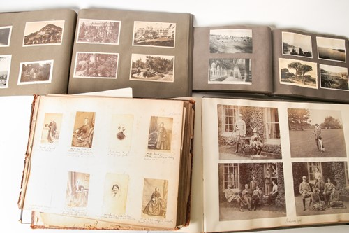 Lot 310 - A large late 19th-century quarter calf bound...
