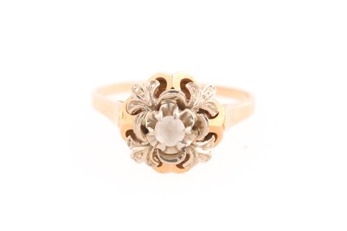 Lot 113 - A single stone dress ring, the circular cut...