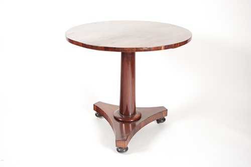 Lot 80 - An early Victorian figured rosewood circular...
