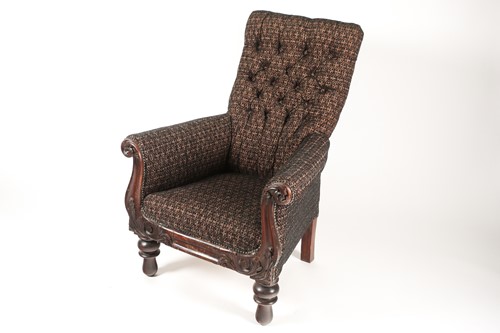 Lot 75 - An early victorian lyre-shaped library...