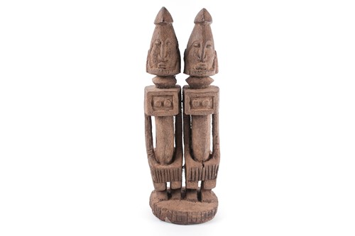 Lot 188 - A Dogon standing twin male figure, Mali, the...