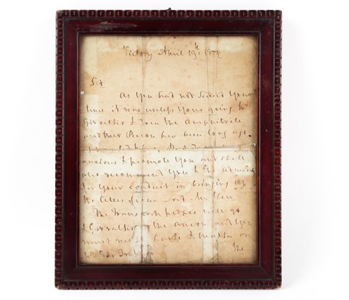 Lot 346 - An original letter from Viscount Horatio...