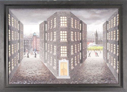 Lot 53 - John Wilson 'Late Kick Off' abstract print....