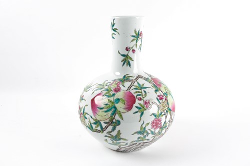 Lot 133 - A Chinese famille rose 'Peach' vase, 20th...