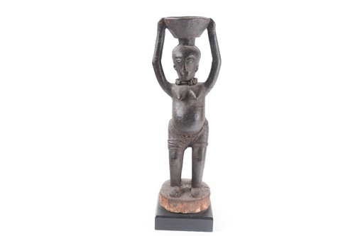 Lot 178 - A Dahomey/Fon Janus (Bocio) figural libation...
