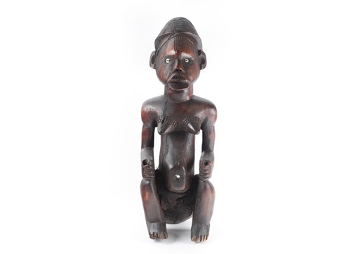 Lot 190 - A Teke seated maternity figure, Democratic...