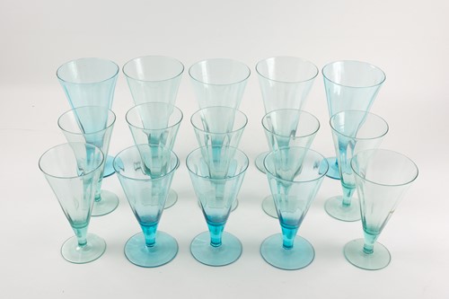 Lot 238 - A set of eight 1920s Venetian "Sea Green"...