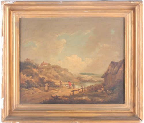 Lot 18 - After George Moreland, a rural landscape with...