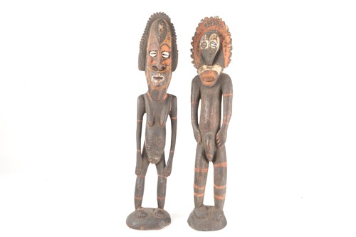 Lot 197 - A near pair of Sepik River ancestral standing...
